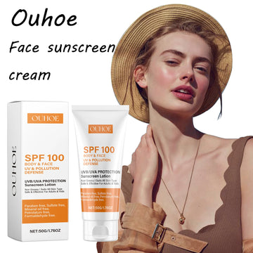 Ouhoe Face Sunscreen SPF | Anti-Aging UV Protection & Moisturizing Cream