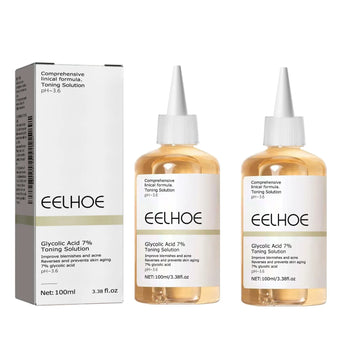 EELHOE 7% Glycolic Acid Toner – Exfoliating Acne Remover & Brightening Essence | Hydrating Facial Toner for Glowing, Firm, Wrinkle-Free Skin