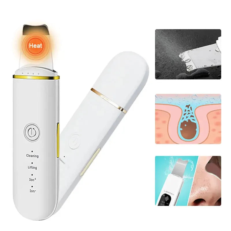 ion+ and ion– ultrasonic skin scrubber lifting mode