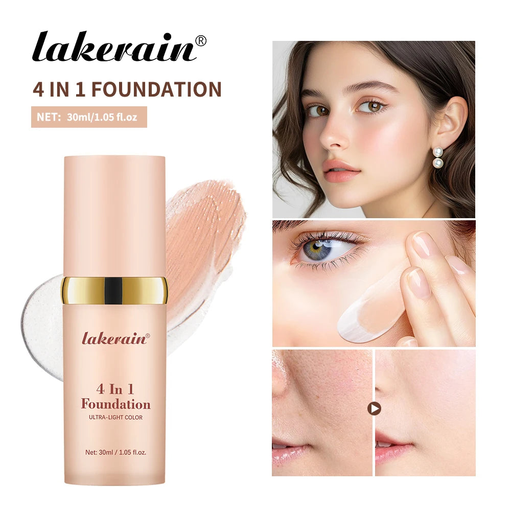 Flawless 4-in-1 Foundation & Concealer – Long-Wear Hydrating SPF 30 for Radiant Skin