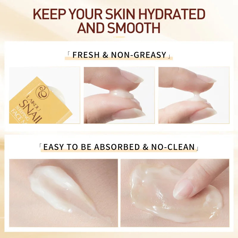 LAIKOU 30pcs Sleeping Face Mask – Moisturizing, Anti-Aging & Whitening Night Cream Masks | No-Wash Disposable Facial Skincare for Beauty