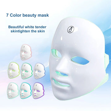 7 Colors Facial LED Mask LED Photon Therapy Beauty Mask Anti Aging Skin Rejuvenation Whitening USB Rechargeable Beauty Device