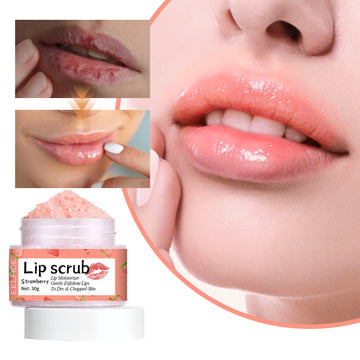 EELHOE Strawberry Lip Scrub | Exfoliate, Hydrate & Brighten Lips